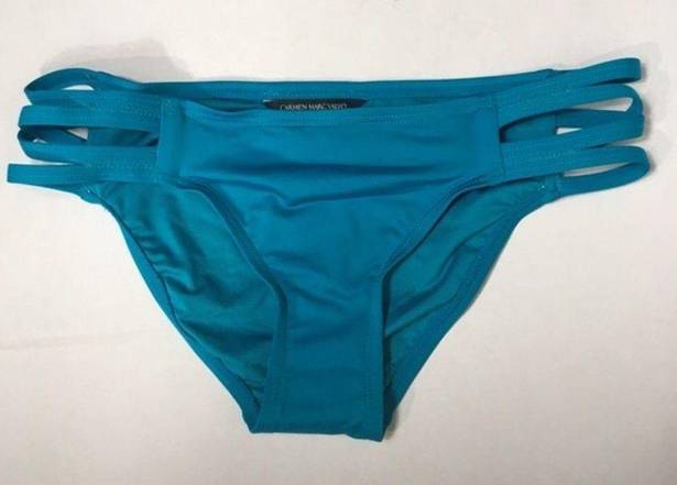 Carmen Marc Valvo  Teal Strappy Bikini Bottoms