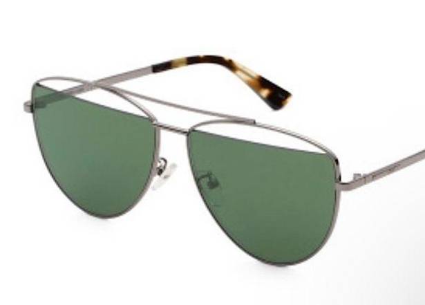 Alexander McQueen  Silver Aviator Sunglasses