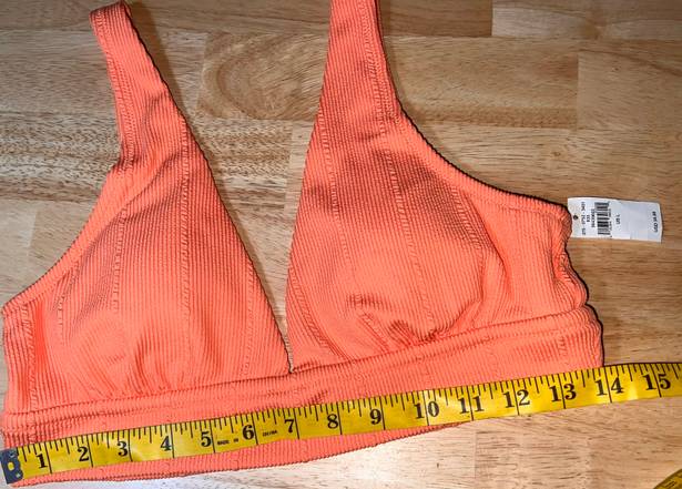 Aerie Large  Women’s Rib Orange Bikini Top BNWTS Retails $34.95