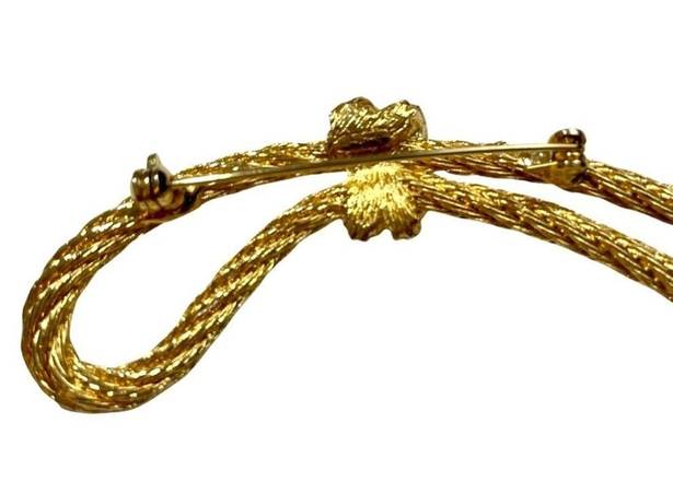 Twisted Vintage Gold  Rope Brooch Pin