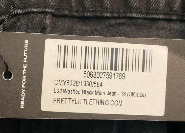 Pretty Little Thing  Black Mom Jean Size 12