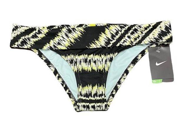 Nike NEW  Women’s Brush Stripe Bikini Brief size M Green Venom