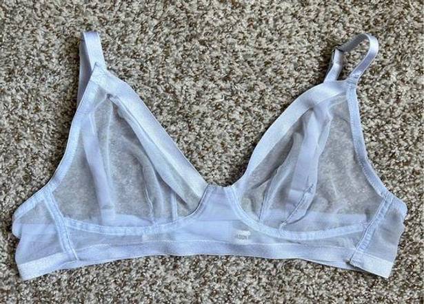 Jason Wu  Sheer Pale Blue Bra Bralette Lingerie Large Comfy Soft