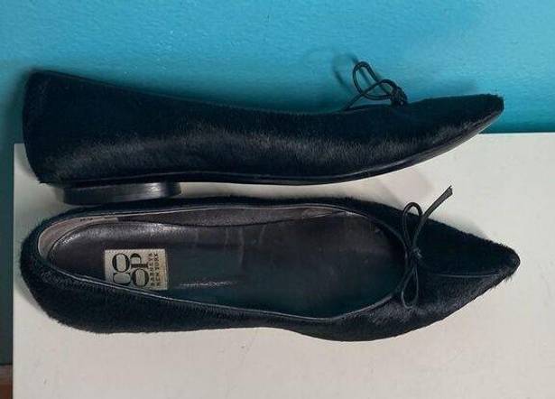 Barney’s New York  COOP Black Fur Flats size 38.5 / US Size 8