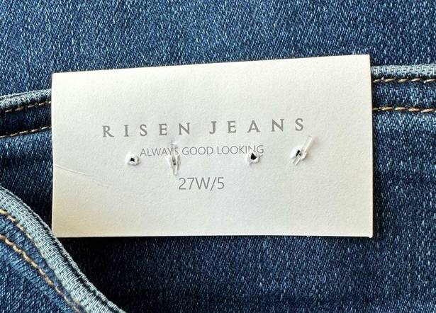 Risen jeans high rise cross over waist size 5/27