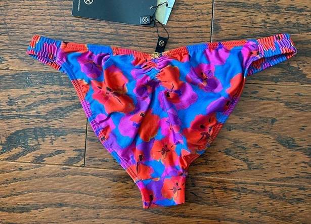 Vix Paula Hermanny  Mabel Riviera Bikini Bottoms Blue/Red Multi Medium NWT
