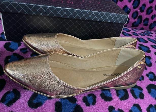 Celebrity Pink  flats - rose gold size 8