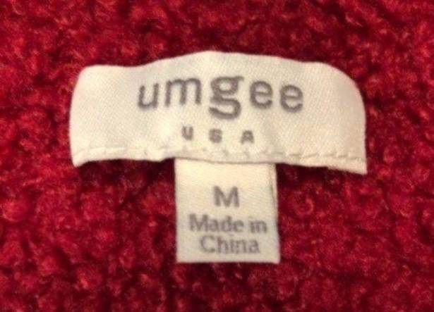 Umgee  Teddy Vest Zipper Dark Red M