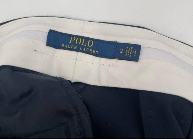 Polo  RALPH LAUREN Wool Dress Pants Wool Blend Navy Blue Size 2 NWT Retail $268