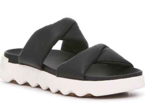 Sorel Viibe Puff Platform Sandal Slide Size 11 Black Summer Comfort Slip On