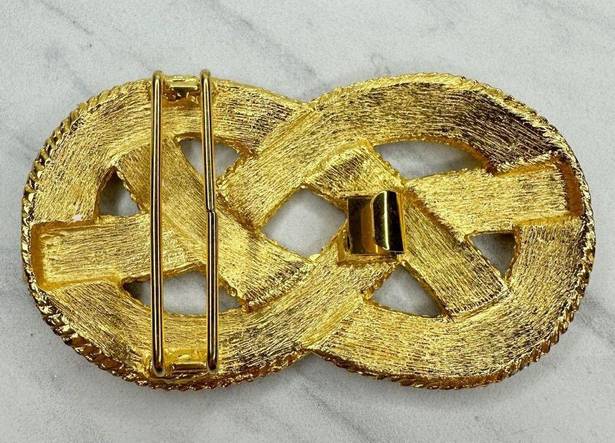 infinity Vintage  Knot Gold Tone Belt Buckle Piece