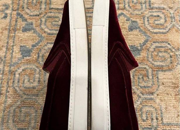 Mulberry M. Gemi Cerchio  Red velvet slip on sneakers | Size 40 / 9