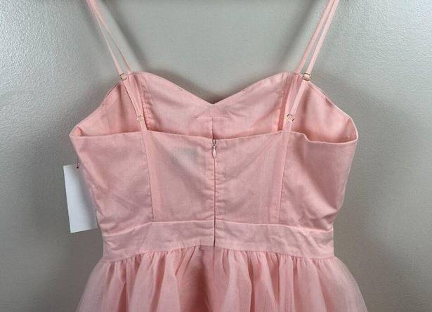 Aura  Dance On Air Tulle Midi Dress Size Medium Pink Ballet Core Fit and Flare