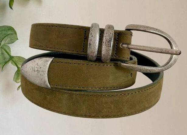 Dockers Vintage  made in USA khaki green leather belt