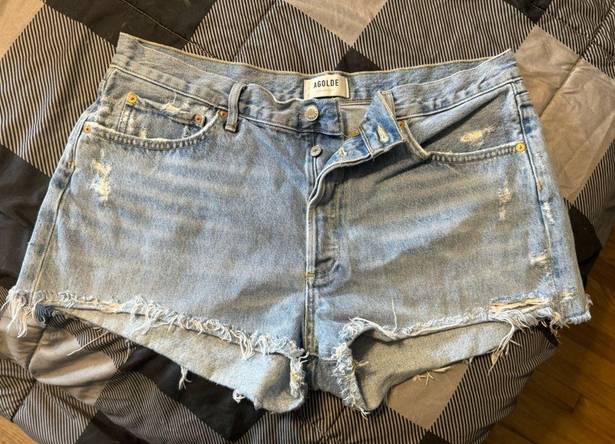 AGOLDE  denim cutoff shorts. Worn once. Lightwash