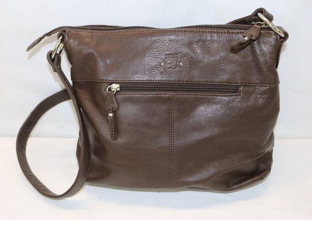 Stone Mountain Vintage  Genuine Leather Dark Brown Shoulder Bag - Large