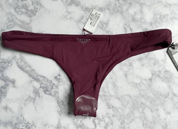 Tavik swim New Tavik Ali Minimal Coverage Bikini Bottom Swimsuit Bottoms Merlot