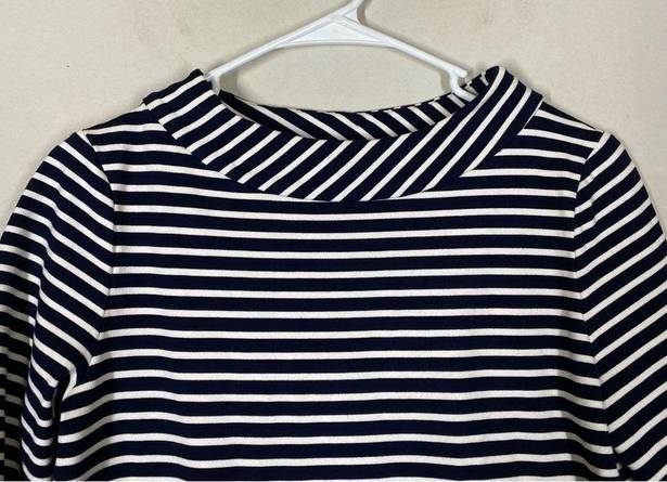 Kate Spade  Stripe Peplum 3/4 Quarter Sleeve Top