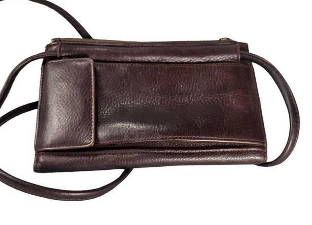 Fossil Vintage  crossbody wallet clutch brown leather