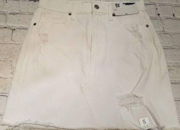 Krass&co Nwt Arizona Jean  Jrs Size 5 White Denim Jean Skirt