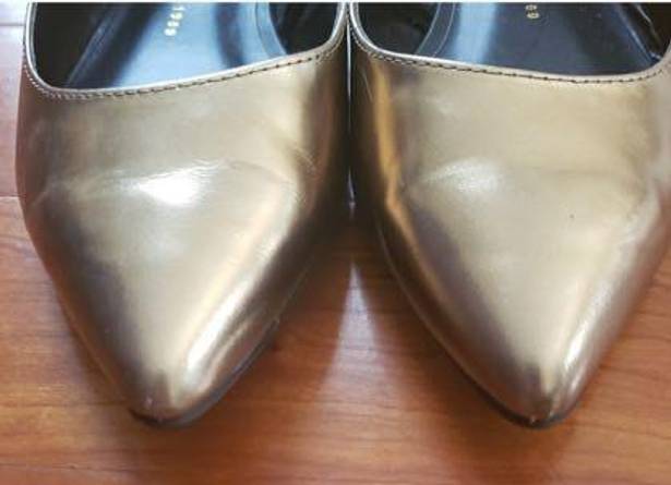 Gap Gold Pointed Toe Ankle Strap Flats