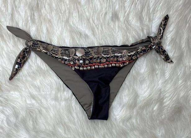 Mara Hoffman  reversible “necklace “ side tie bikini bottoms