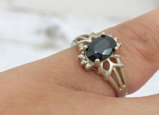 Onyx Black  Sterling Silver Ring 5