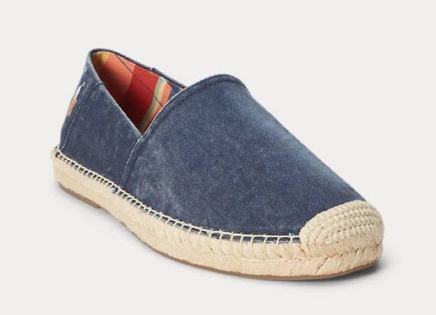 Polo  Ralph Lauren Cevio Washed Canvas Espadrille, Size EU 42 New in Box