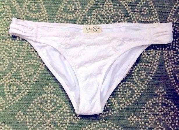 Jessica Simpson Swell surf white bikini bottom sz L