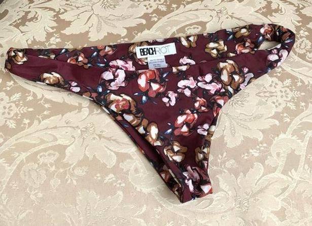 Beach Riot 🌙 NEW  Cheeky Floral Bikini Bottoms in Burgundy