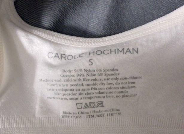 Carole Hochman  Small Seamless Comfort Bra Wire Free Molded Cups Straps White