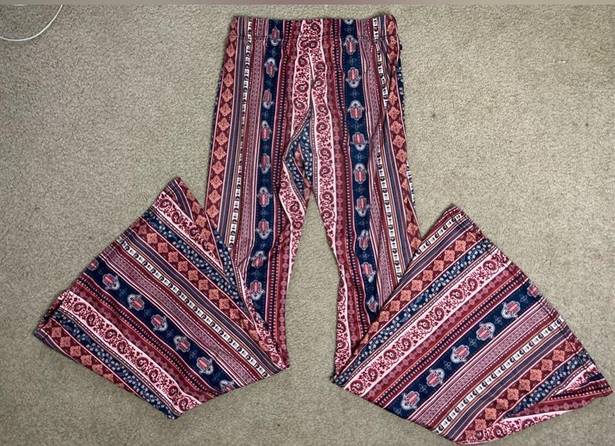 Daisy  Del Sol Stretch Flare Print Pants Estimated Size XS