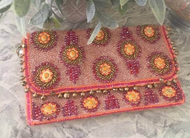 Anthropologie  Beaded Bali Clutch