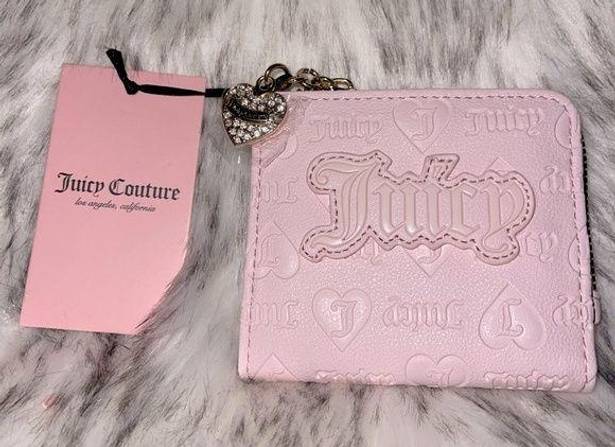 Juicy Couture NEW  POWDER BLUSH UPGRADE U L-ZIP CARD CASE WALLET