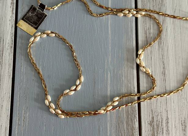 Monet NWT!  Gorgeous Vintage Weaved Chain Necklace W Faux Fresh Water Pearls