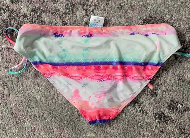 Catalina  Women’s Tie Dye Multicolor Tie Swim Full Coverage Bikini Bottom Sz M