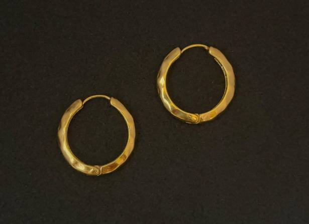 18K Gold Plated Gold Hoop Earrings for Women