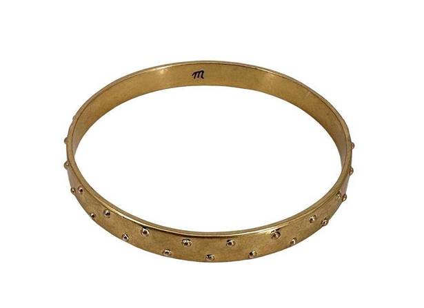 Madewell  Skinny Bumpy Dot Bangle Bracelet Gold Tone