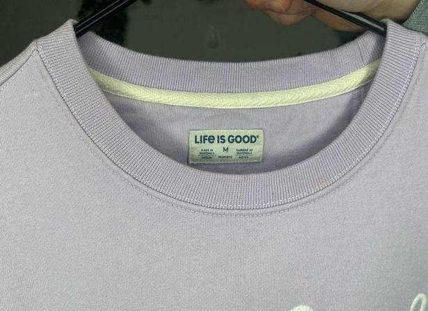 Life is Good  | women light purple crewneck pullover