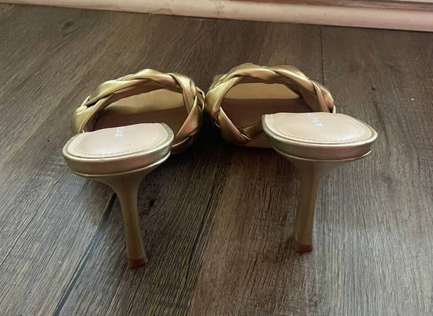 Marc Fisher Gold Heeled Sandals