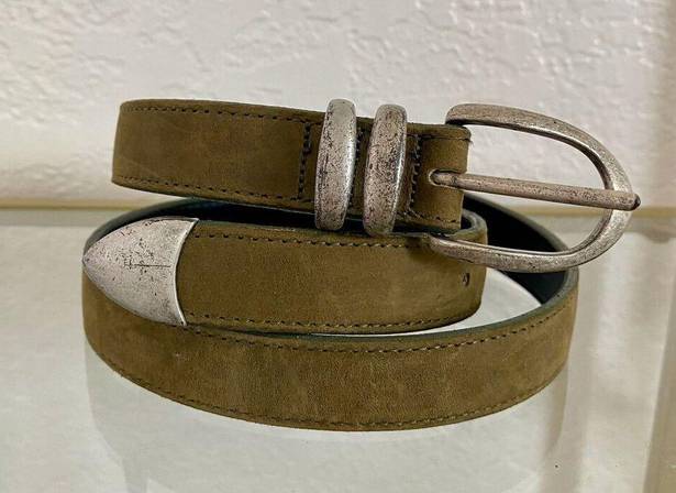 Dockers Vintage  made in USA khaki green leather belt