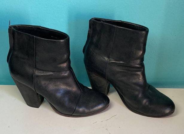 Rag and Bone  Black Leather Boots 39.5