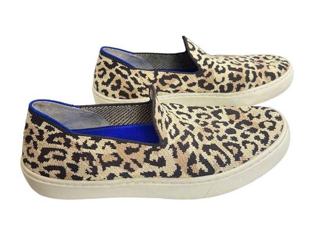 Rothy's Rothy’s The Original Slip On Sneaker Leopard Print Sahara Desert Cat Size 6.5