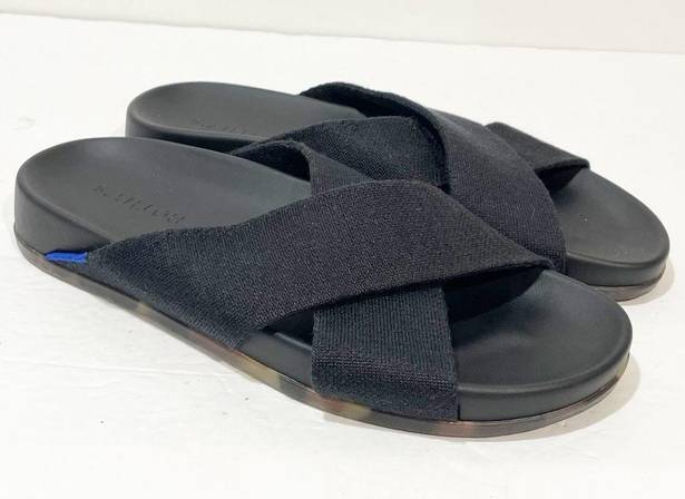 Rothy's Rothy’s Sandals Women’s 8.5 The Weekend Slide Black Crossover Straps NEW