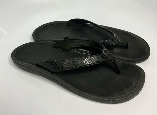 Olukai  black flip flops women’s size 7