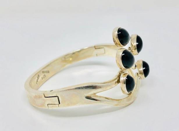 Onyx TAXCO sterling,  bangle, 57g