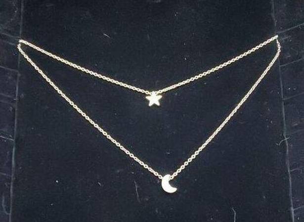 The Moon Silver & Star Multilayer Necklace