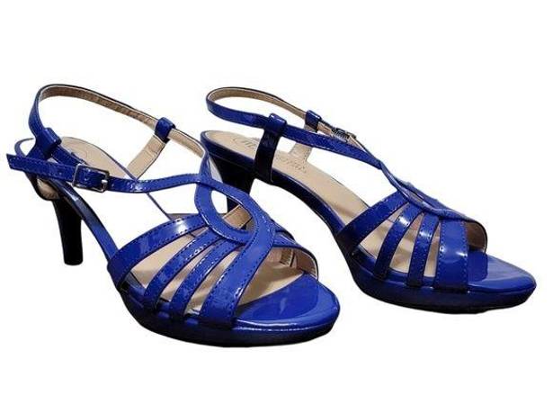 Mootsies Tootsies Mootsie Tootsie Mahaizel blue patent Nkle strap heels size 6½