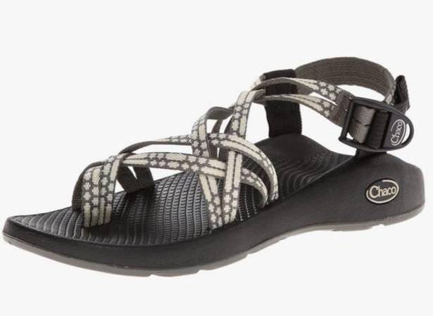 Chacos Chaco Womens Zx/2 Sandals Yampa Light Beam Gray Cream Pattern Hiking Outdoor 10