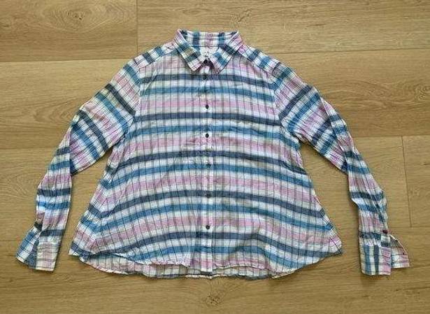 Lou & grey NWOT  plaid button down shirt sizeS